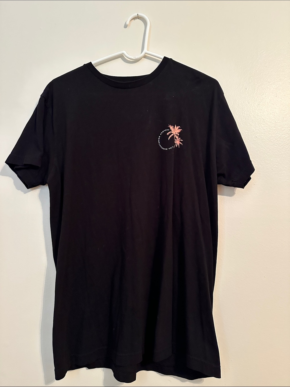 LIRA Men's Black Short-Sleeve Tee with Pink Palm Graphic